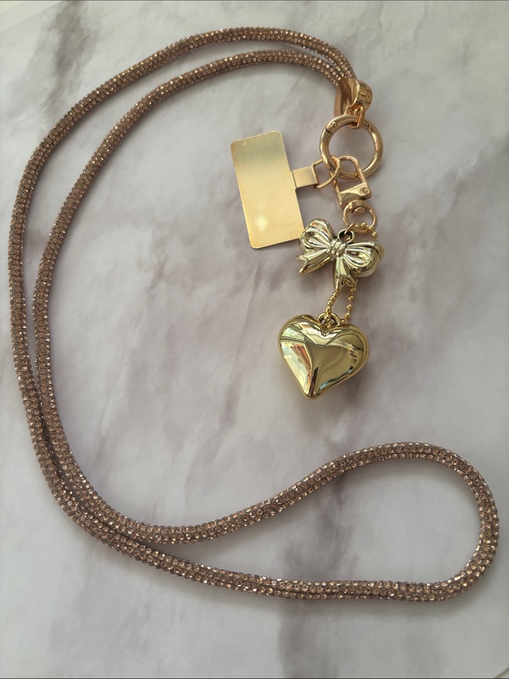 Rosegold Phone Lanyard-Approx.16”